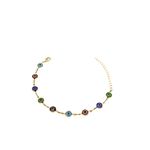 Pulseira Olho Grego Tradicional Colorida Banhado a Ouro 18k