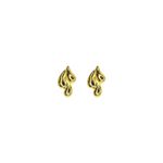 Brinco Três Gotas Lisa Banhado A Ouro 18K