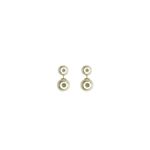 Brinco Pérola Dupla AB Banhado A Ouro 18K