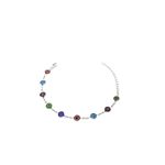 Pulseira Olho Grego Tradicional Colorido Banhado A Prata 925