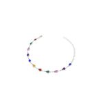 Pulseira Tiffany Gota Colorida Escuro Banhado A Prata 925