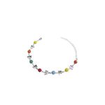 Pulseira Borboleta Lisa Minçanga Colorido Banhado A Prata 925