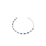 Pulseira Tiffany Retangular Colorido Banhado A Prata 925