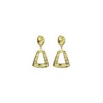Brinco Glam Textura Banhado a Ouro 18K