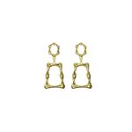 Brinco Moldura Requinte Banhado a Ouro 18K