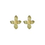 Brinco Flor Glamour Banhado a Ouro 18K