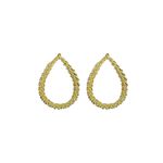 Brinco Gota Vazado Trabalhado Banhado a Ouro 18K 