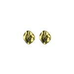 Brinco Chapa Orgânica Banhado A Ouro 18K