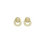 Brinco Pérola Grumet Banhado A Ouro 18K