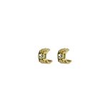 Brinco Argola Dellcate Strass Banhado A Ouro 18K