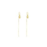 Brinco Costura Armadura Enrolada banhado A Ouro 18K