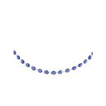 Colar Olho Grego Chinês Azul Escuro Banhado Prata 925