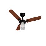 Ventilador de Teto Tron Marbela 110v / 127v Preto Pás Verniz