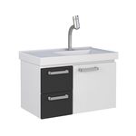 Toucador Cozimax Roma Branco/Preto 0,60