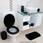 Assento Sanitário TPK/AS Astra Preto Almofadado
