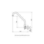 Torneira Unica 1168 C22 CR Cozinha Parede Perflex