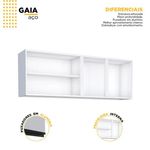 Armario Aereo Aco Para Gabinete 150 Gaia Flat Branco Montado Cozimax