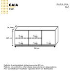 Armario Aereo Aco Para Gabinete 150 Gaia Flat Branco Montado Cozimax