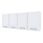 Armário Aéreo De Cozinha Branco Aço Mont 153cm Apolo Cozimax