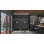 Gabinete de Aço Para Pia 200 Gaia 3 Gavetas Flat Cozimax Preto