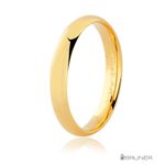 Aliança em Ouro 18k Tradicional Fina com 7.6g e 3.4mm