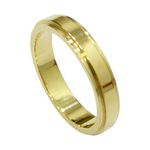 Alianças de ouro 18k 750 Reta Maciça 11.0g 3.8mm