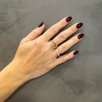 Anel de Ouro 18k Duplo com 32 Brilhantes 3,2mm