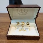 Anel de Ouro 18k Duplo de Bola com 9.0mm 7.5g