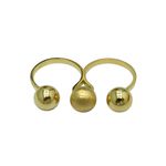 Anel de Ouro 18k Duplo de Bola com 9.0mm 7.5g