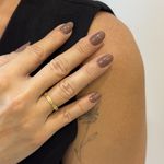 Anel de Ouro Pirâmides Minimalista 1.5g 7 Brilhantes