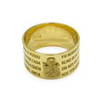 Anel em Ouro 18k com Oração do Pai Nosso 12.0mm