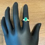 Anel em Ouro 18K de Esmeralda Retangular 8x6mm 5.5g