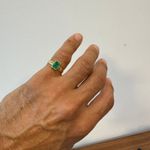 Anel em Ouro 18K de Esmeralda Retangular 8x6mm 5.5g