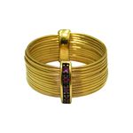 Anel em Ouro 18K de Rubi Fios Anatômicos 5.5g 11mm
