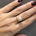 Anel em Ouro 18K Feminino de Pérola 9.0mm 2.4g 