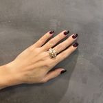 Anel em Ouro 18K Feminino de Pérolas 17.0mm 7.0g 