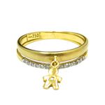 Anel em Ouro 18K Filho com 16 Brilhantes 4.5mm 2.3g
