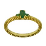 Anel em Ouro 18K Filigrana de Esmeraldas 1,6g 5.0mm