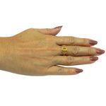 Anel em Ouro 18k Laços de União Filigrana 1.8g 4.0mm