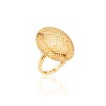Anel em Ouro 18k Largo Tubular Filigrana BRUNER 3.8g