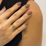 Anel em Ouro 18K Pedra Natural e Brilhantes 1.5g 4.8mm
