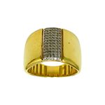 Anel Largo em Ouro 18K com 70 Diamantes 6,4g 15.0mm