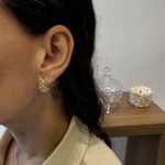 Argola em ouro 18k modelo Filigrana Vazada 2.6g 17mm