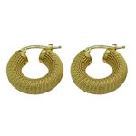 Brinco de Argola em Ouro 18K Eletro Formação 7.0g 22mm