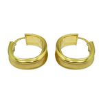 Brinco de Argola em ouro 18k Polido e Fosco 4.0g 22.0mm