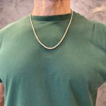 Corrente de Ouro 18k Modelo Corda 2 Cores 17.2g 3.8mm