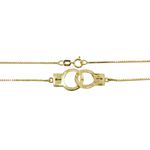 Corrente Algemas em Ouro 18k Brilhantes 6.0g 11.5mm