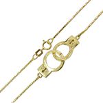 Corrente Algemas em Ouro 18k Brilhantes 6.0g 11.5mm