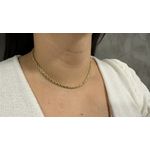 Corrente Corda Feminina em Ouro Três Cores 4,0mm