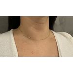 Corrente de Ouro 18k Feminina Xadrezinho 40cm 1.15g